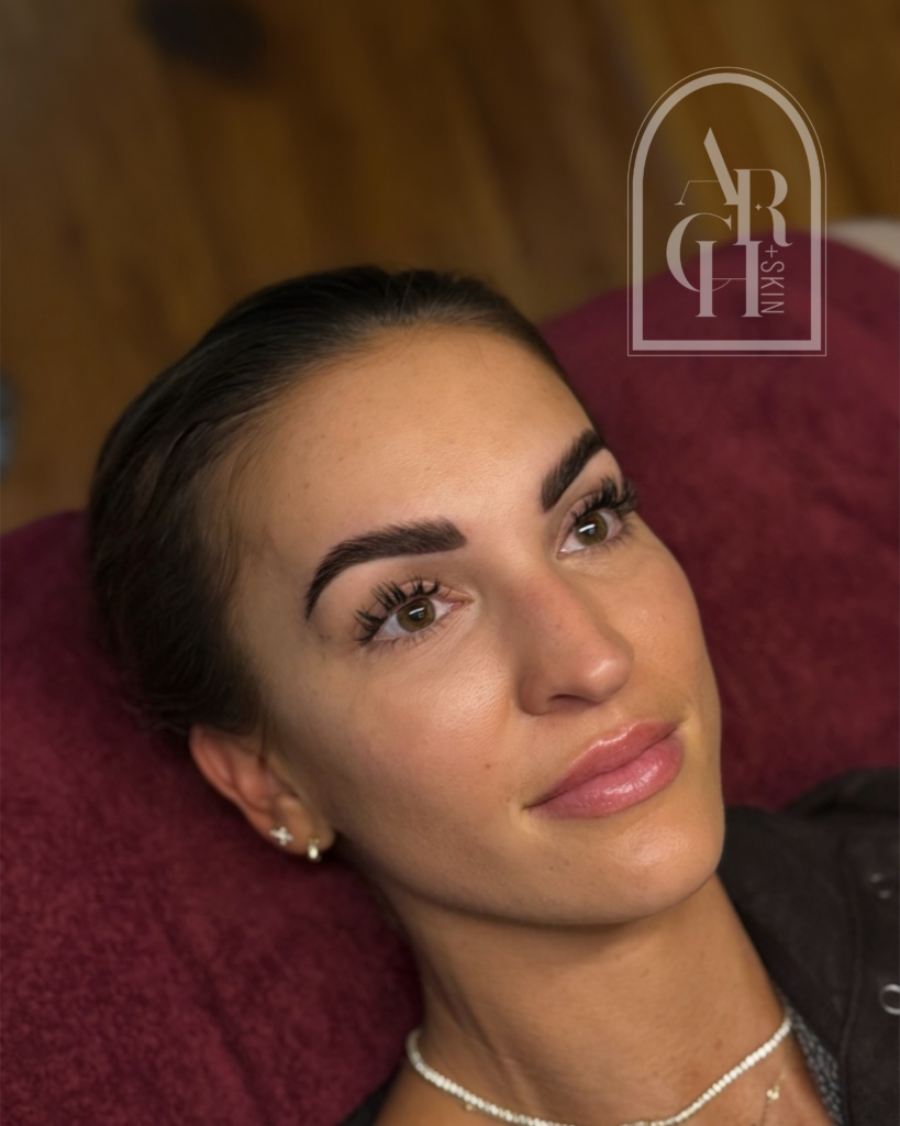 Browcraft Sculpt brow lamination before and after Dallas Texas